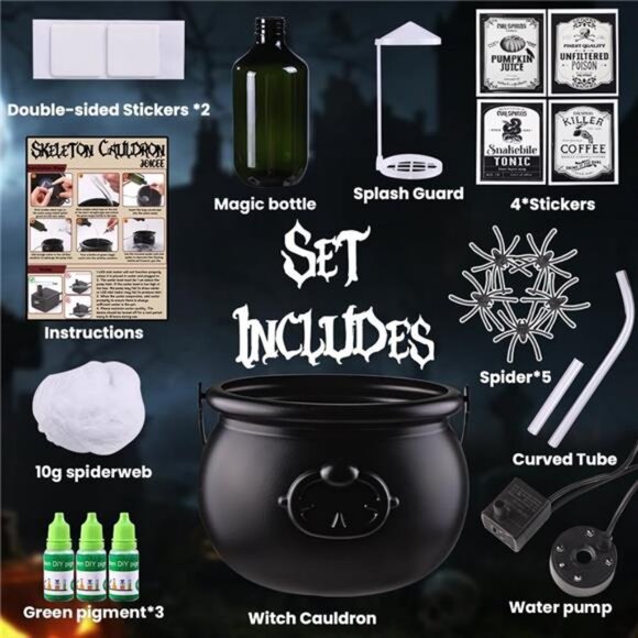 Halloween Decorations Indoor, Magic Floating Potion Bottles with Mist Maker - Picture 2 of 7